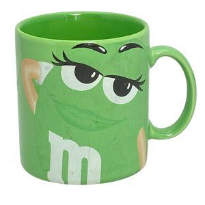 M&M World Mars Green Lady Coffee Mug Ceramic Oversized 16 oz Preowned